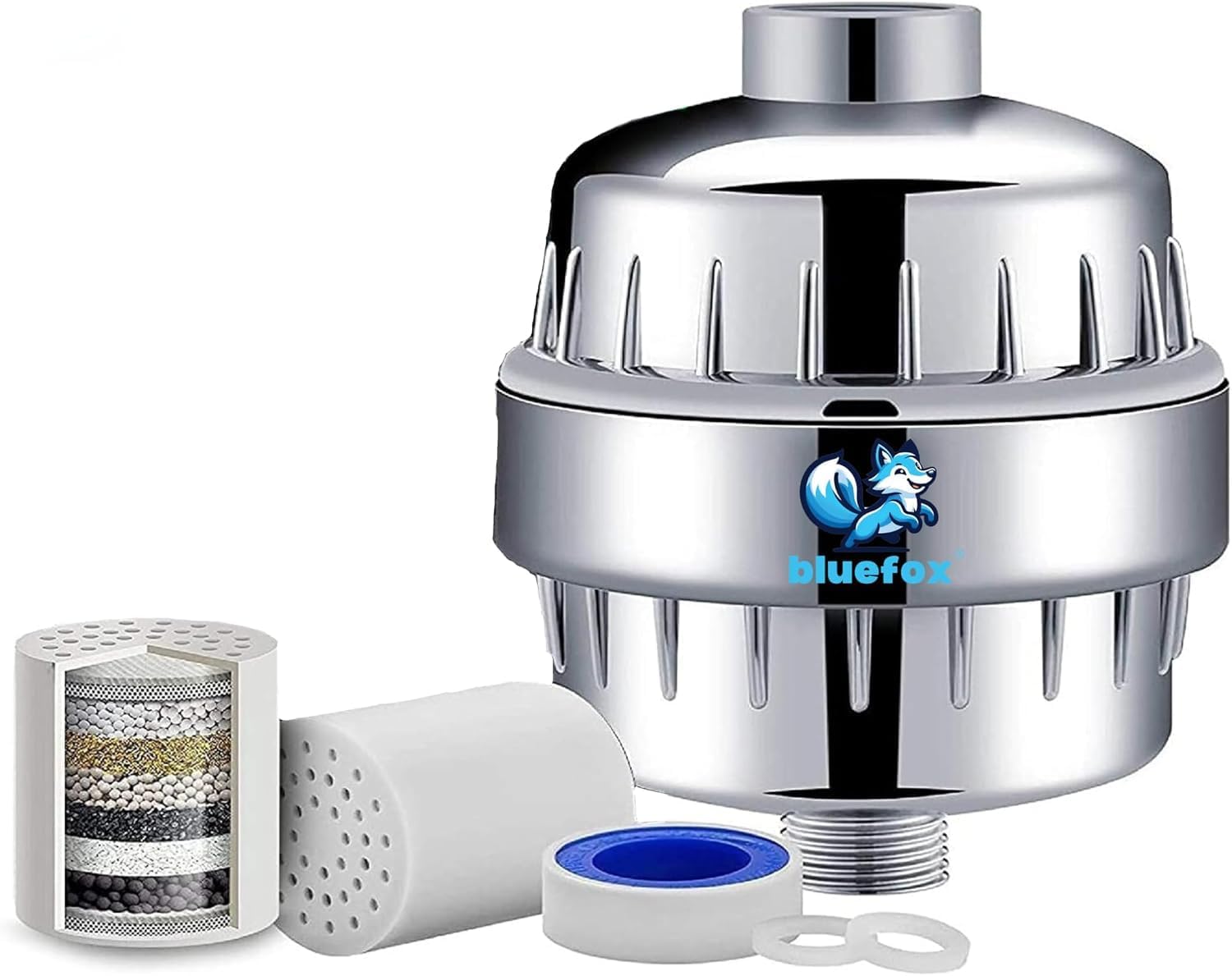 Bluefox Silver KDF-55 ve Aktif Karbon Duş Filtresi